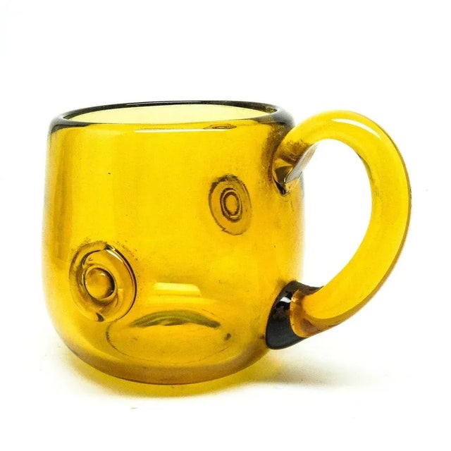 1970s Postmodern Beer Cup from Prądniczanka Glassworks, Poland, 1970s For Sale - Image 5 of 7