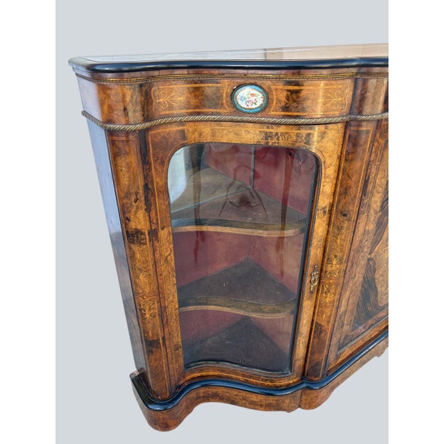 Antique 19th Century Inlaid English Credenza / Sideboard For Sale - Image 4 of 11