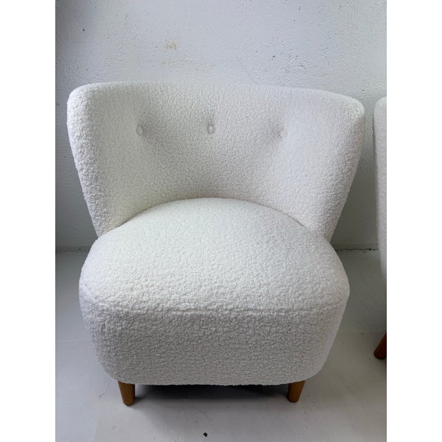 Mid-Century Modern Newly Upholstered Club Chairs After Gio Ponti For Sale - Image 9 of 12