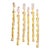 1950s Gold 24K Plated H'ordourvers Appetizer Cocktail Forks- Set of 6 For Sale