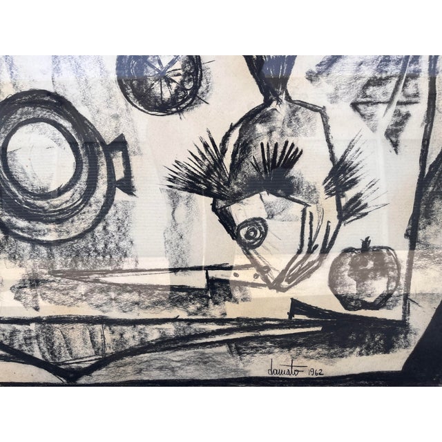 Dario D'amato, Work, 1962, Charcoal on Paper For Sale - Image 6 of 10