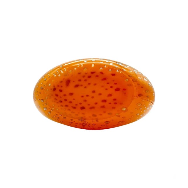 Mid-20th Century Orange Art Glass Vase For Sale In Houston - Image 6 of 6