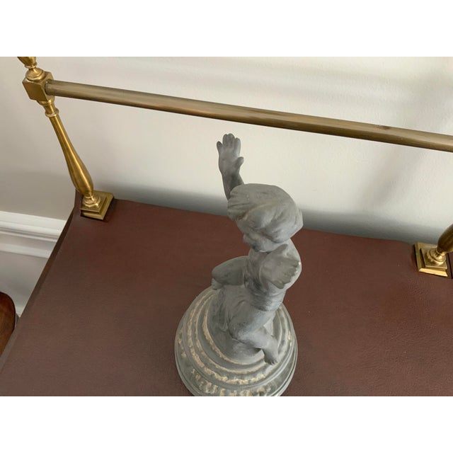 1950s Vintage Statue of a Child / Cherub With Raised Arms by Chanticleer For Sale - Image 5 of 7