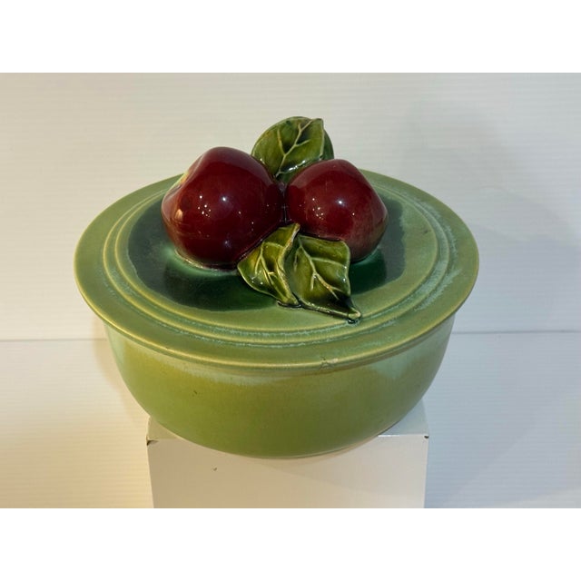Vintage Wade California Apple Motif Covered Art Pottery Bowl For Sale - Image 10 of 12
