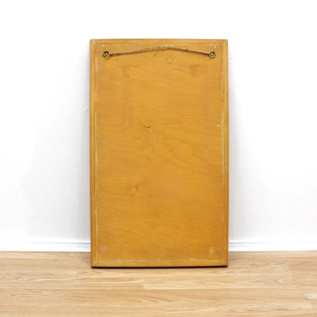 Wood Mid Century Wall Mirror in Mahogany For Sale - Image 7 of 9