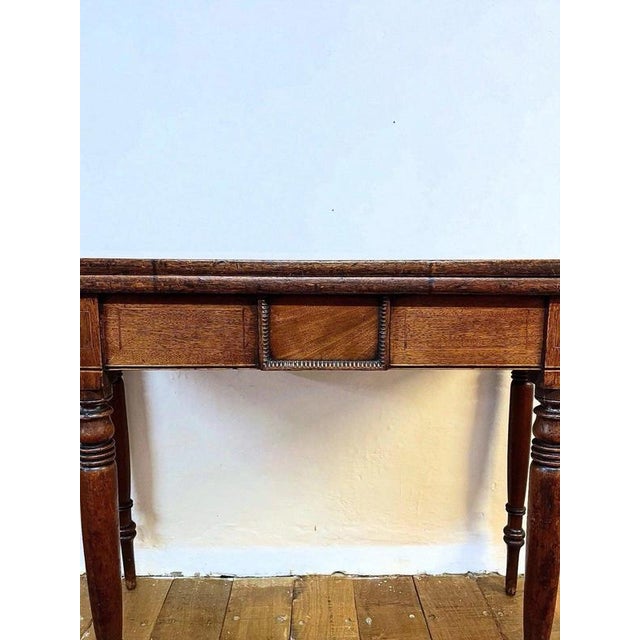 Antique George III Mahogany Fold-Top Tea Table, 1800 For Sale - Image 3 of 10