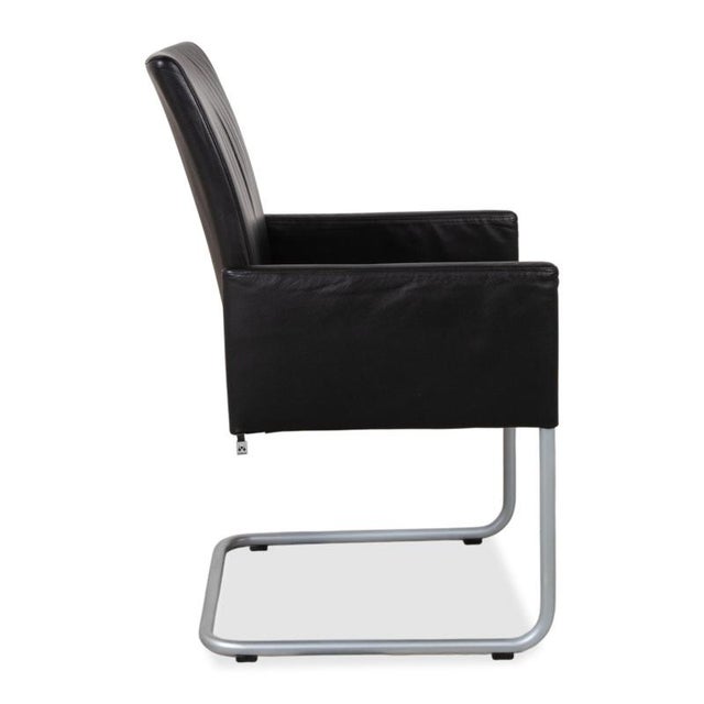 D2 Chairs in Black Leather from Hülsta, Set of 6 For Sale - Image 11 of 18
