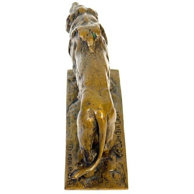 Early 20th Century Frederick G. R. Roth “Columbia Lion” American Bronze Animalier Sculpture For Sale - Image 14 of 15