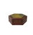 Asian Oriental Hexagonal Red Color Mythical Figure Drawing Accent Box For Sale - Image 3 of 7