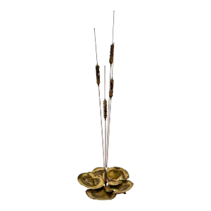 Mid Century Modern Brutalist Sculpture of a Cattails