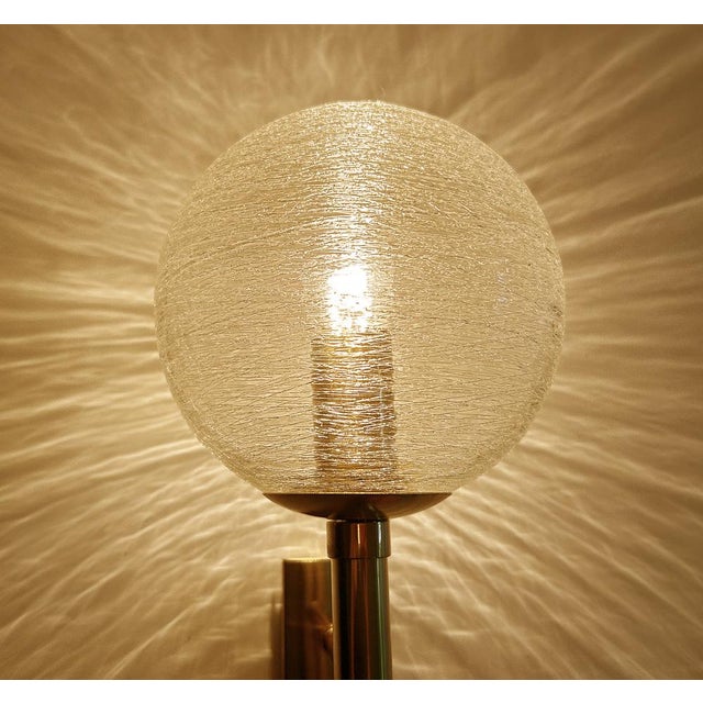 Vintage Brutalist Glass Sconces from Doria Leuchten, Germany, Set of 2 For Sale - Image 12 of 18
