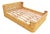 Mid-Century Full Size Stacked Rattan Bed Frame With Wicker Wrappings by Seven Seas For Sale