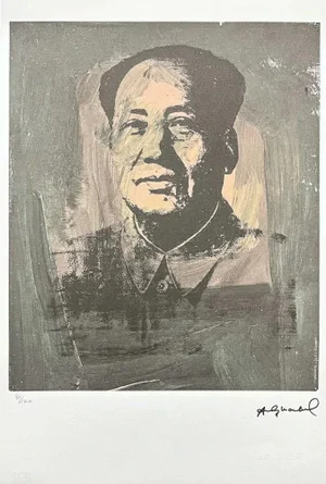 After Andy Warhol, Mao Zedong Grey-Beige, 1980s, Lithograph