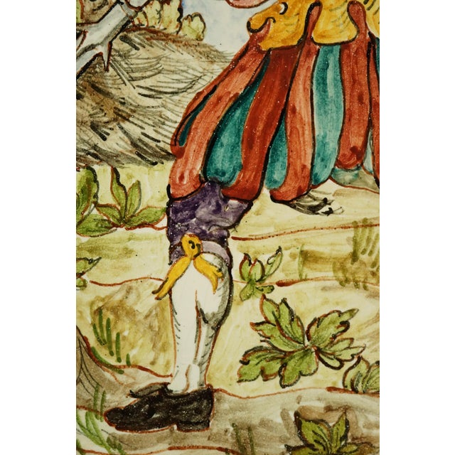 Large Neo-Renaissance Ceramic Plates, 1930, Set of 2 For Sale - Image 9 of 18