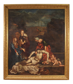 Italian Artist, Lamentation Over the Dead Christ, 1660, Oil on Canvas
