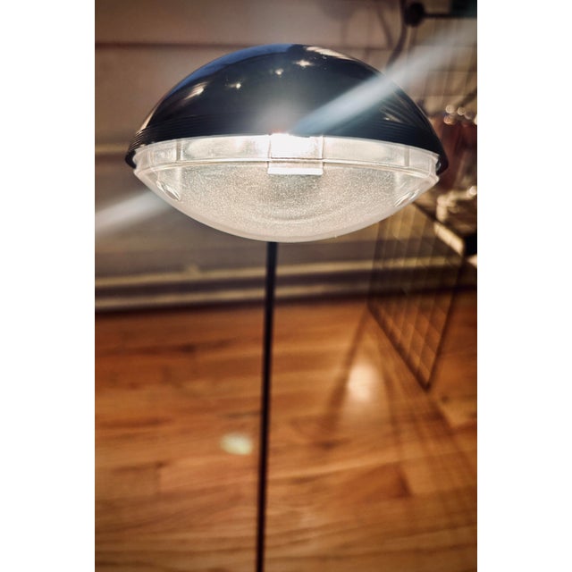 1990s Vintage 90s Postmodern Gooseneck Desk Lamp - Black Space Age Task Light For Sale - Image 5 of 12