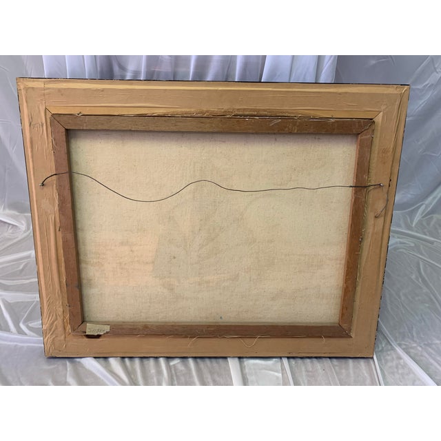 Vintage Tom Wong Original Oil on Canvas, Ship at Sea For Sale - Image 12 of 12