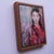 Early 21st Century Embers Embrace by Stefan Smit | Oil on Panel Portrait of a Woman in a Red Shirt For Sale - Image 5 of 5