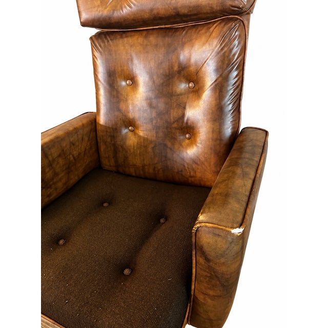 Brown 1970s Eck-Adams Brown Tufted High-Back Executive Office Chair For Sale - Image 8 of 17