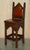 Gothic Revival Chairs in Brown Leather, Set of 6 For Sale - Image 15 of 18