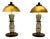 Murano Glass Table Lamps in Smoked Grey and Black Glass and Brass, 2000s, Set of 2 For Sale