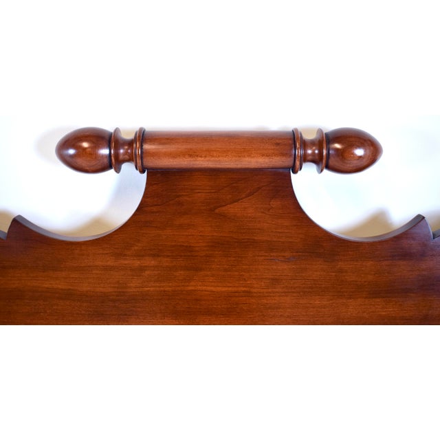 Pair of American Black Cherry Twin Bed Headboards, Henkel-Harris For Sale - Image 9 of 9