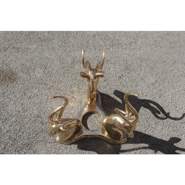 Mid-Century Cobalt & Brass Deer Coffee Table, 1960s For Sale - Image 6 of 18