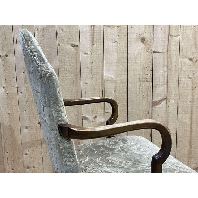 1930s Set of Chippendale Walnut Armchairs, 1930s For Sale - Image 5 of 7