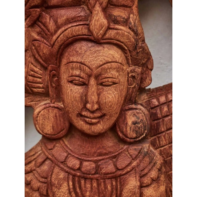 Vintage Carved Wooden Panel, Bali For Sale - Image 6 of 8