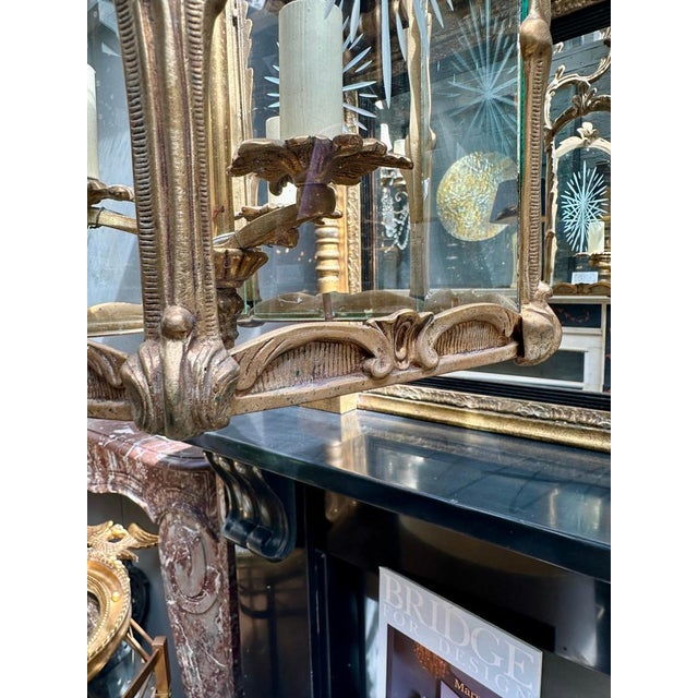 Antique French Rococo Lantern in Gilt Bronze, 1890 For Sale - Image 6 of 18