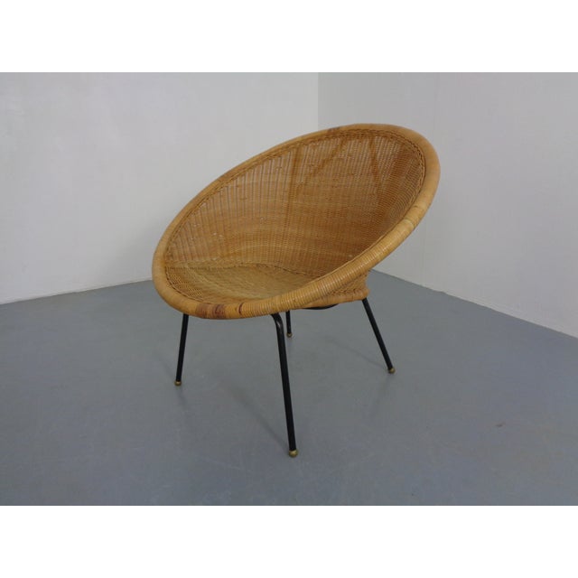 Mid-Century Modern Wicker Chair by Paul McCobb, USA, 1950s For Sale - Image 4 of 17