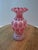 Victorian Cranberry Opalescent Coin Spot Vase Northwood Glass 6" Ruffled Rim Antique Eapg For Sale - Image 14 of 18