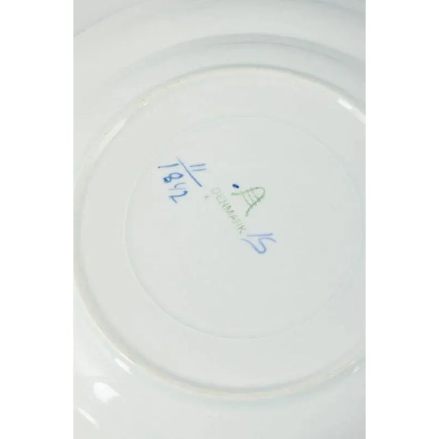 Faience Tranquebar Plates with Blue Decoration from Aluminia, Set of 14 For Sale - Image 4 of 5