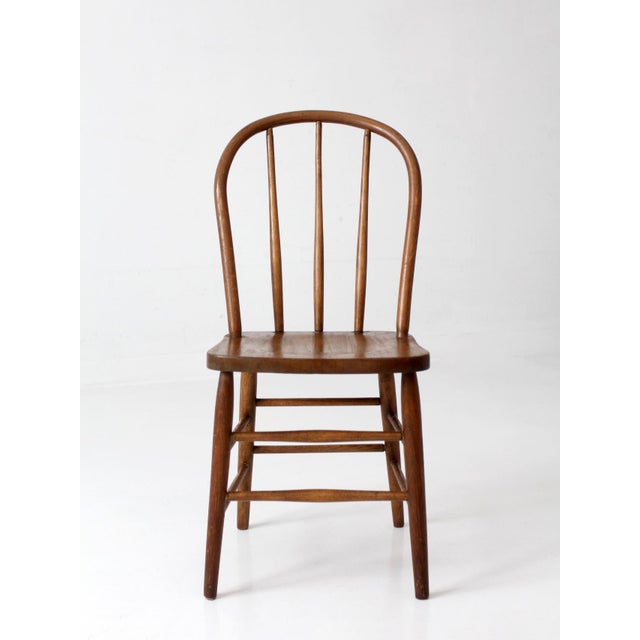 Vintage Windsor Bow Back Dining Chair For Sale - Image 4 of 13