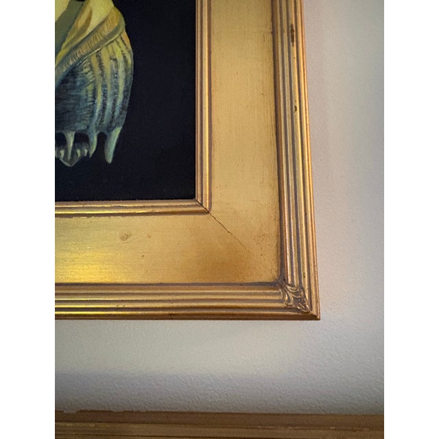 Vintage Oil on Canvasboard Painting of a Conch Seashell For Sale - Image 4 of 5