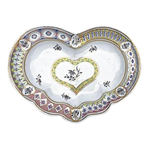 Antique Chamberlins Worcester Floral Dish