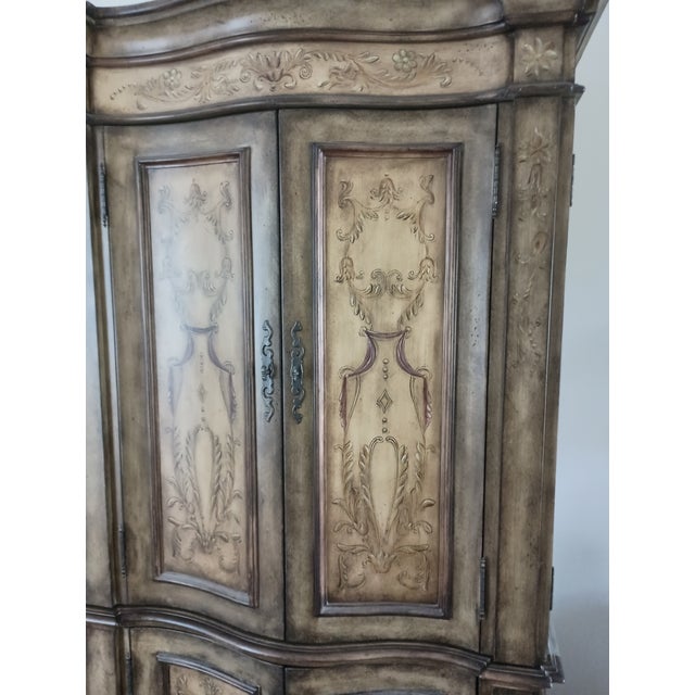 Hooker Solid Wood Seven Seas Vintage Serpentine Formed Entertainment/ Media Center Armoire. Old World/ Mediterranean...