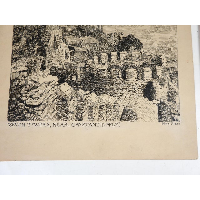 Collection of Antique Architectural Drawing Continental - Set of 5 ...