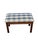 Brown 1940s English Chippendale Mahogany Bench New Fabric. For Sale - Image 8 of 10