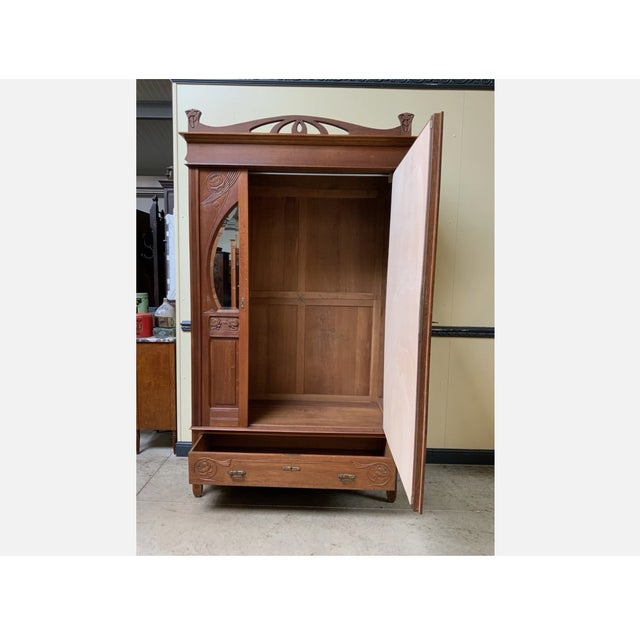 Antique Art Nouveau Wardrobe, 1910 For Sale - Image 3 of 11