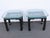 Hollywood Regency Black Painted Glass Top Side Tables a Pair 6901 For Sale - Image 18 of 18