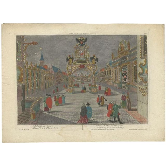 Georg Balthasar Probst, Optica Print of Ceremony in Germany, 1765, Paper For Sale - Image 9 of 9