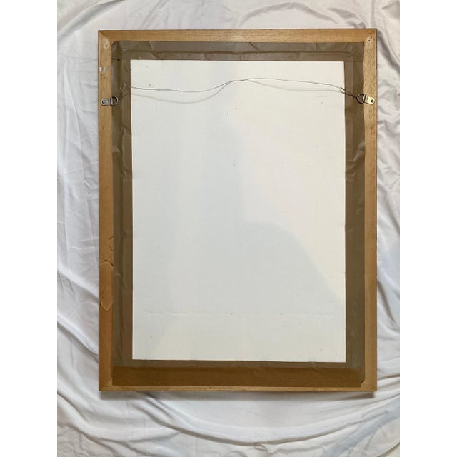 Mid 20th Century Framed Abstract Paintings on Paper, Mid 20th Century - A Pair For Sale - Image 5 of 13