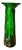 Vintage Free-Form Green Art Glass Vase, 1990s For Sale