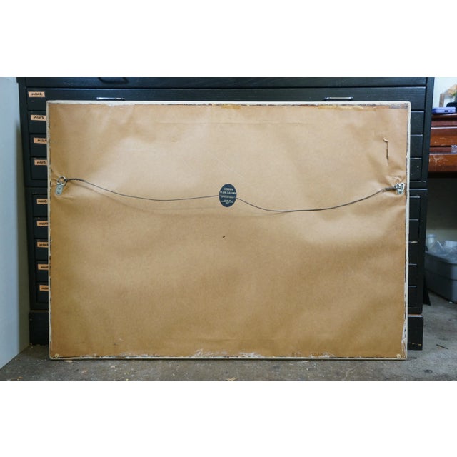 Antique Ernest C Rost Country Lake House Cottage Canoe Landscape Etching 39" For Sale - Image 9 of 12