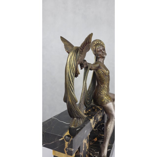 H. Molins, Art Deco Figurative Sculpture, 1920s-1940s, Bronze For Sale - Image 6 of 10
