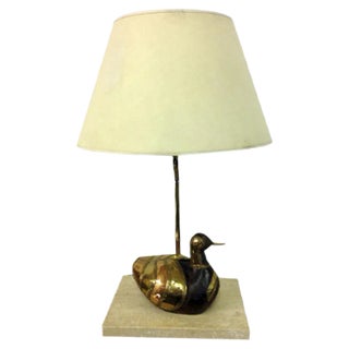 Brass Duck Lamp, 1970s For Sale