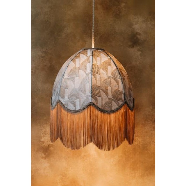 Art Deco The Marianne Silver Fringed Lampshade - Large For Sale - Image 3 of 7