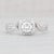 2010s 0.75ctw Round Diamond Halo Engagement Ring 14k White Gold Size 6.5 For Sale - Image 5 of 8