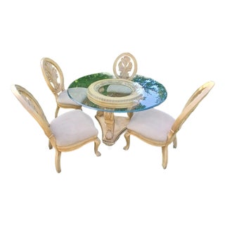 Vintage Italian Renaissance 5pc Dining Set For Sale